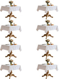 8 Pack White Square Tablecloth 54x54 in - Wrinkle Resistant Polyester