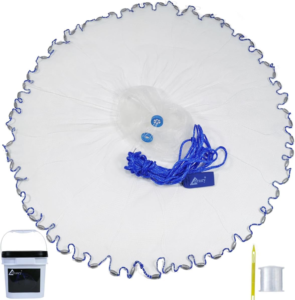 Drasry Saltwater Fishing Cast Net for Bait Trap and More
