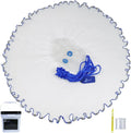 3 ft Cast Net for Bait - Saltwater Fishing Throw Net with Heavy