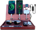 USB Charging Station for Multiple Devices Wood Phone Docking Station
