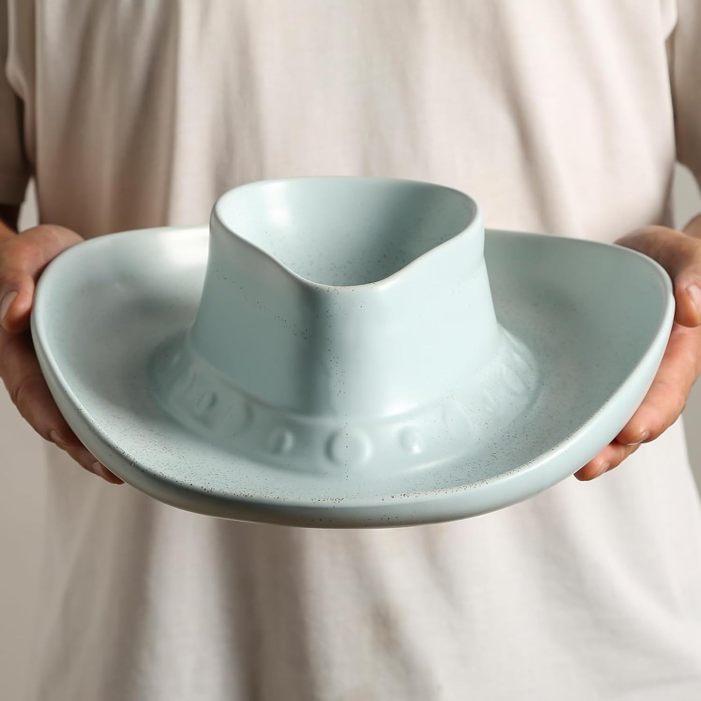 Chip and Dip Serving Set Bowl Cowboy Hat Design for Parties