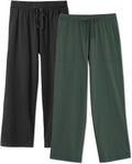 DAVID ARCHY Men's Pajama Pants Cotton Comfy Sleep Bottoms
