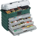 Plano 4-Drawer Tackle Box Green Metallic/Silver - Spacious Weekend