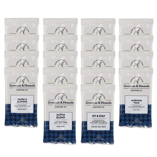 Organic Coffee Sampler Pack - 18 Blends, GROUNDS AND HOUNDS CO.