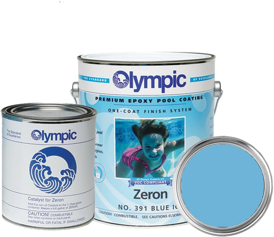 Olympic Pool Paint - Zeron Blue Ice - Two-Part Epoxy Solution