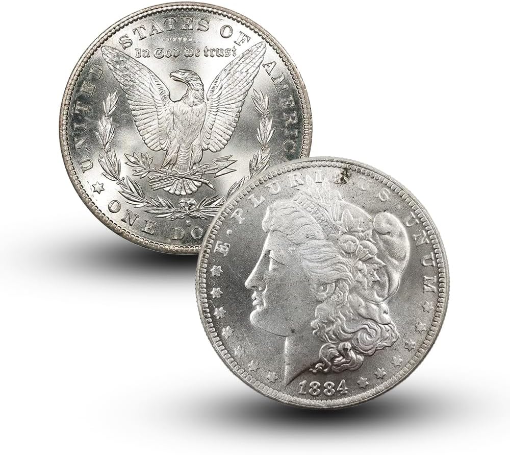 Antique 1884 S Morgan Silver Dollar Coins for Collectors