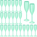 Elegant Mint Green Acrylic Champagne Flutes for Every Occasion