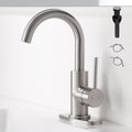 Brushed Nickel Bathroom Faucet with 360 Swivel Spout Design
