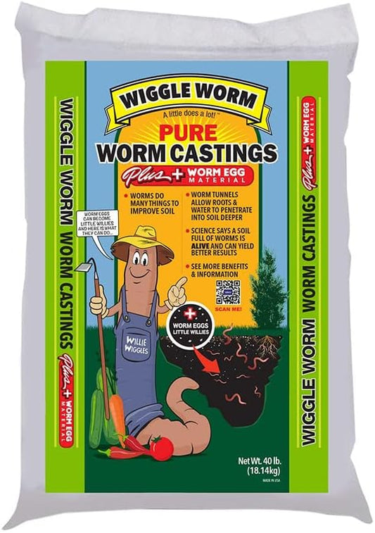 Castings Plus Worm Egg Material for Fertilizing Houseplants