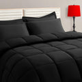 California King Black Comforter Set 7-Piece - All Season Quilted