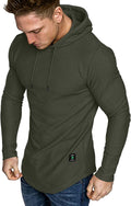 Men's Short Sleeve Athletic Hoodies Sport Sweatshirt - Lightweight Gym