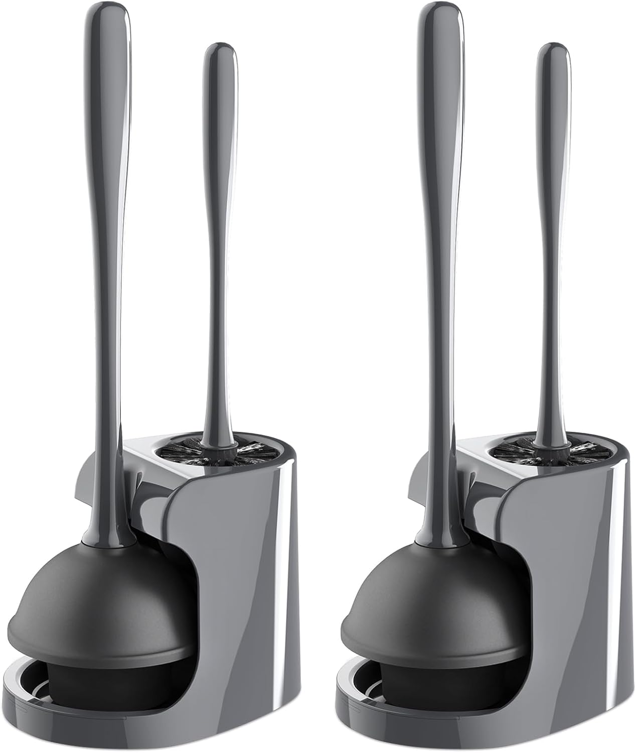 MR.SIGA Toilet Plunger and Bowl Brush Combo for Effective Cleaning