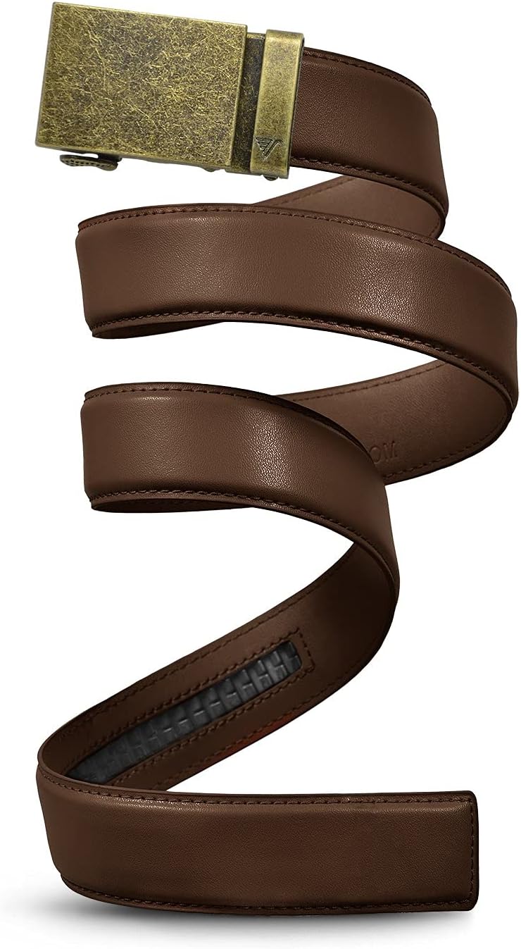Mission Belt Men's Leather Ratchet Belt for Perfect Fit Every Time