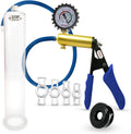 LeLuv Ultima Penis Pump - Brass Handle, Blue Grips, Bundle