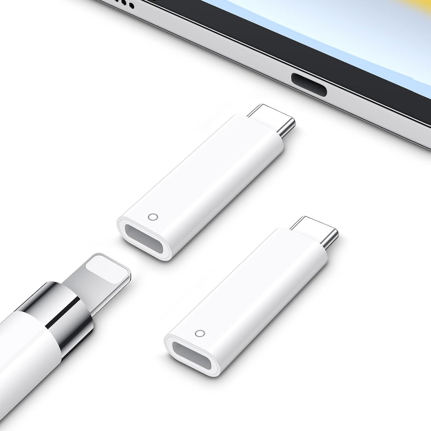 Fast-Charge Apple Pencil 1 via USB-C | iPad 10 Gen Compatible | 2 Pcs