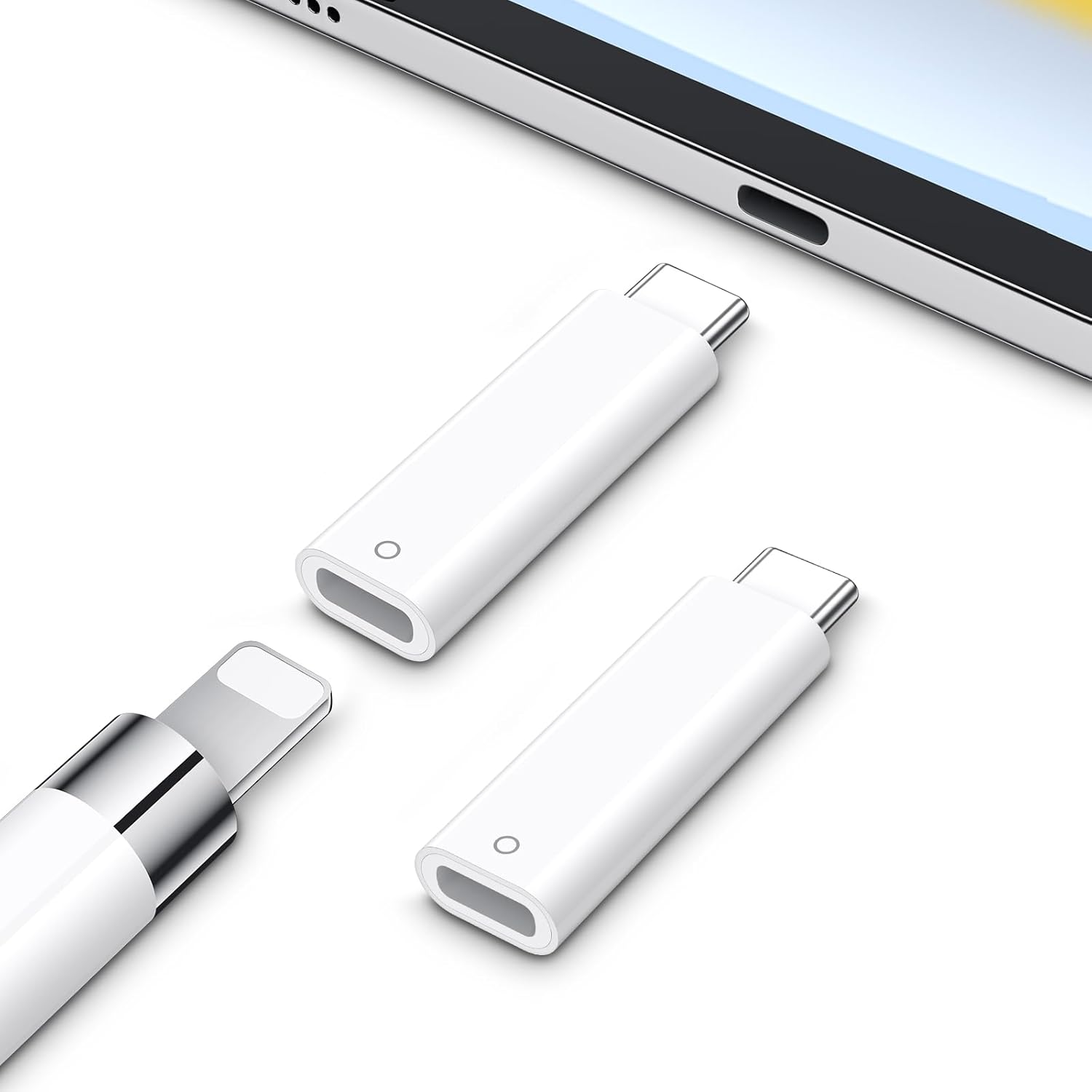Fast-Charge Apple Pencil 1 via USB-C | iPad 10 Gen Compatible | 2 Pcs