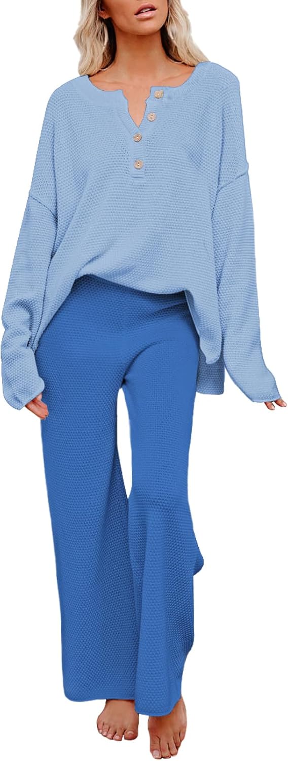 Pink Queen Women's 2 Piece Fall Outfit Lounge Set for Comfort