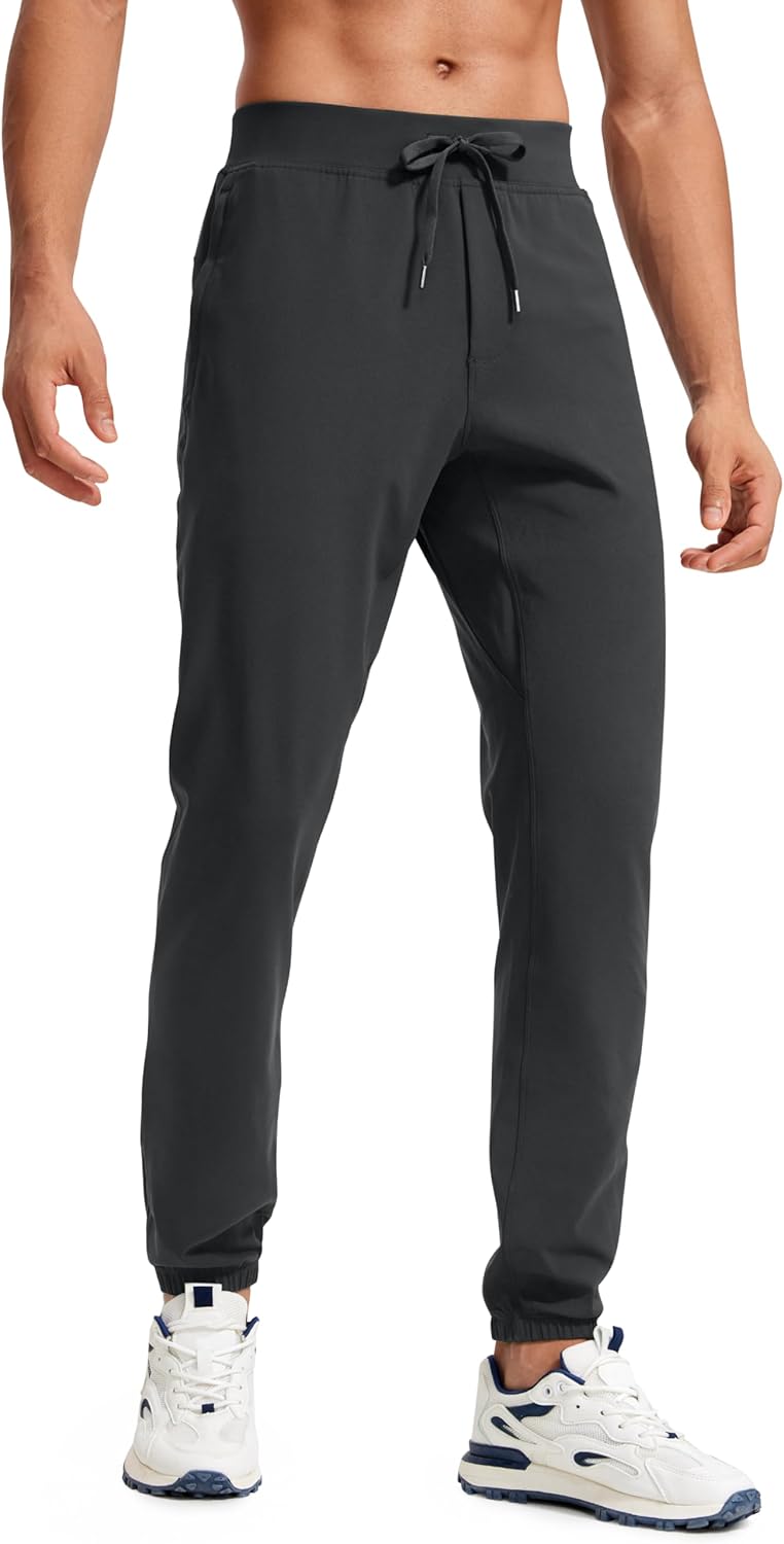 CRZ YOGA Mens 4-Way Stretch Golf Joggers for Active Lifestyle