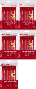 5 Pack of 10 Office Depot Ballpoint Pens 50 Total - Smooth Medium