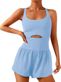 Wenlia Women Workout Romper Onesie with Padded Bras - Sleek Fit