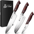 DDF iohEF Knife Set 3 Piece - Professional Japanese Steel Kitchen