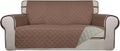 Reversible Quilted Loveseat Sofa Cover Brown/Beige - Water Resistant