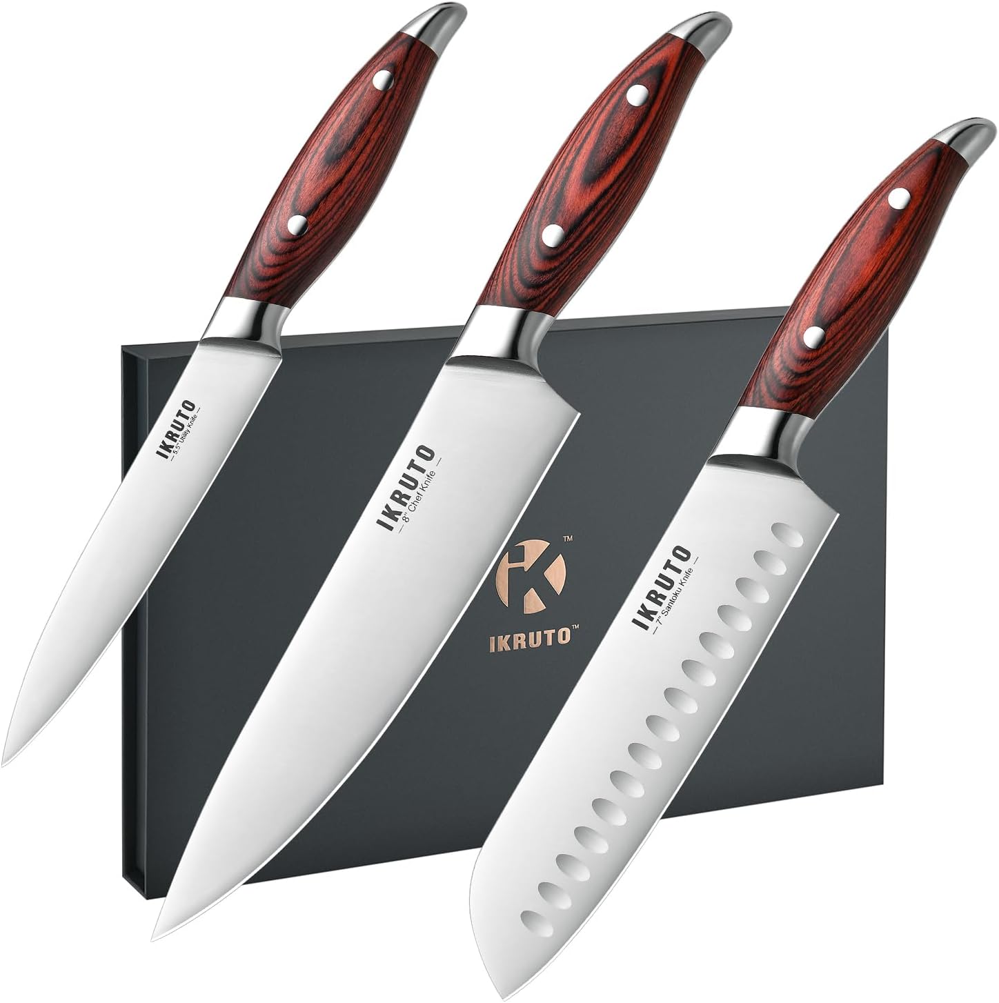 3-Piece Chef Knife Set with Ultra-Sharp High Carbon Blades