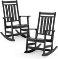 Oversized Outdoor Rocking Chairs Set of 2 - Comfortable All-Weather