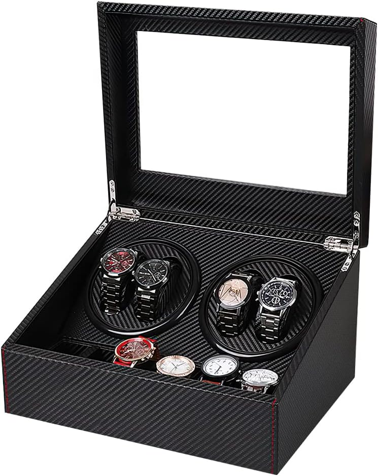 J&T Carbon Fiber Watch Winder - Quiet Motor