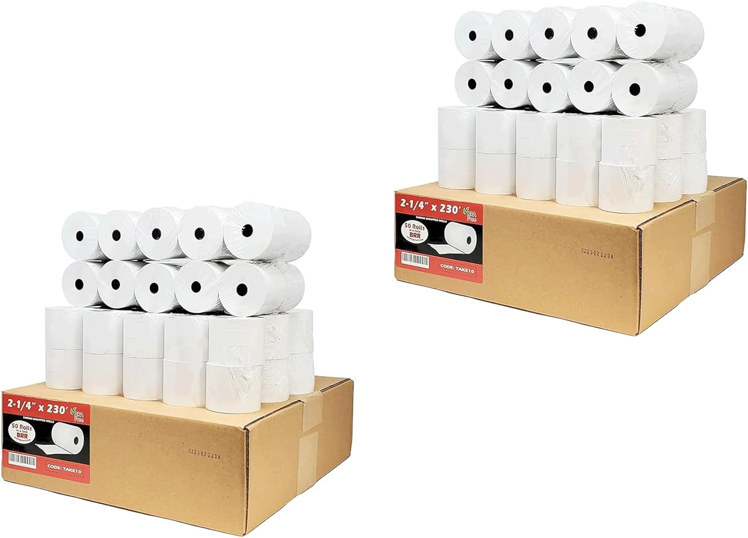 Premium 1-Ply Thermal Paper Rolls for Cash Registers - 100 Rolls