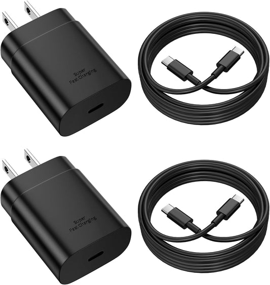Fast Charge Duo for Samsung & iPhone - 25W Type C Chargers