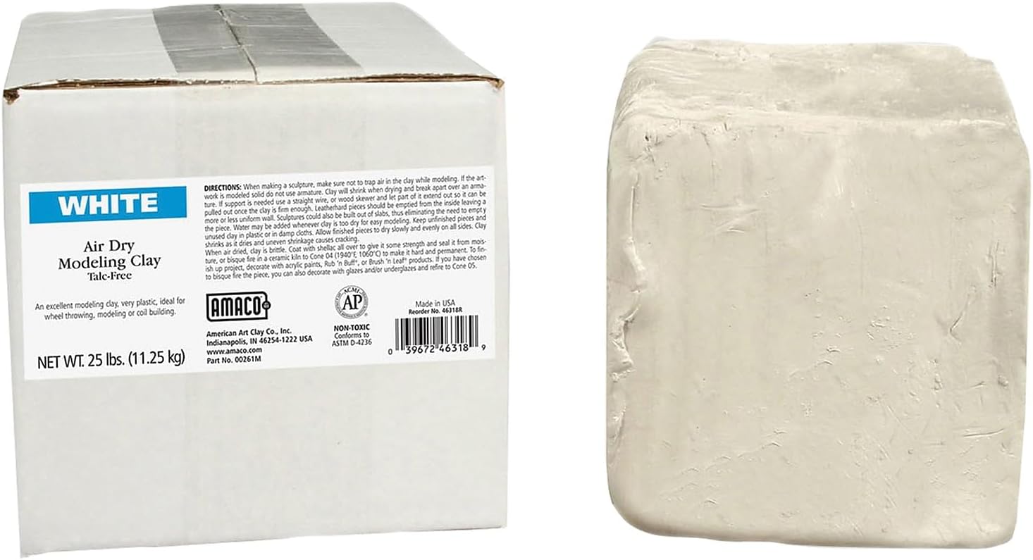 AMACO AMA46318R Air Dry Clay for Sculpting and Pottery