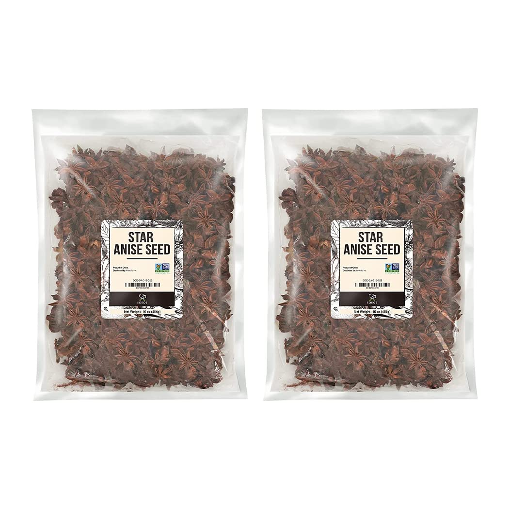 Soeos Star Anise Seeds 2 lb - Whole Chinese Spice for Cooking