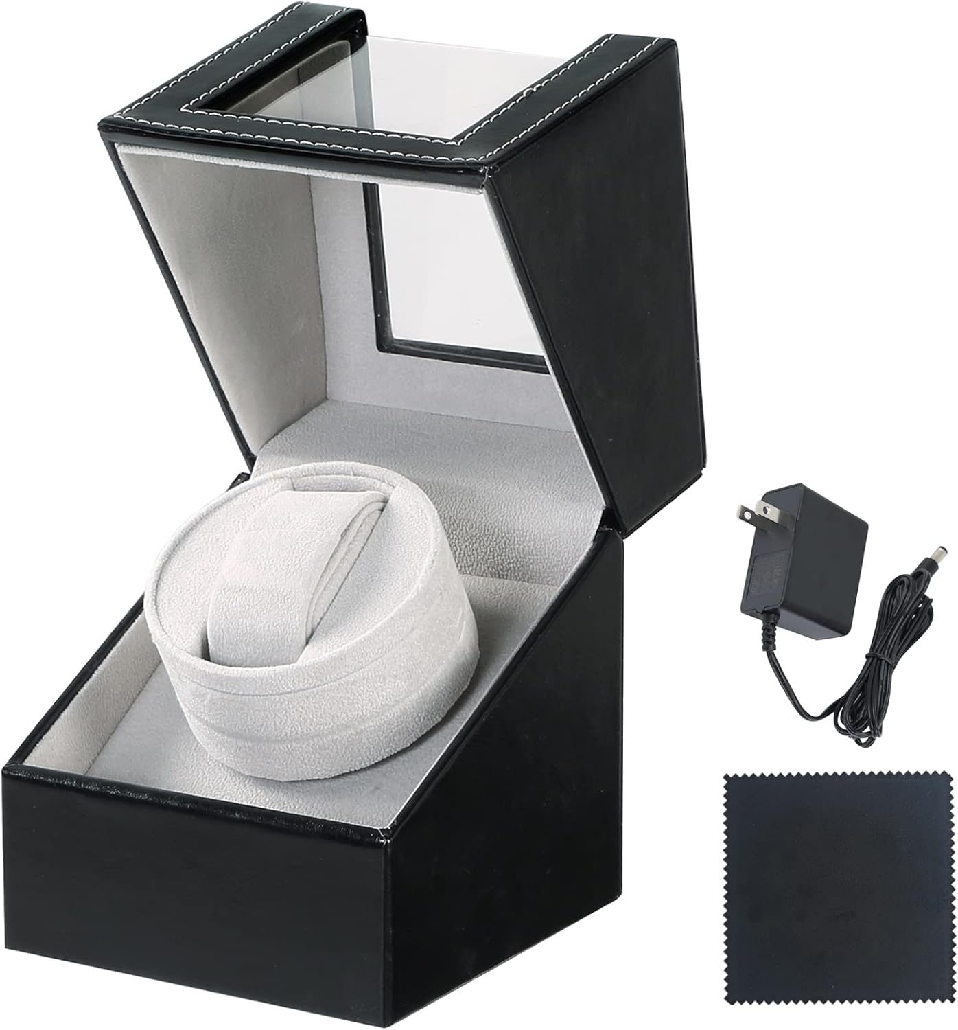 MYFULLY Black Leather Single Watch Winder