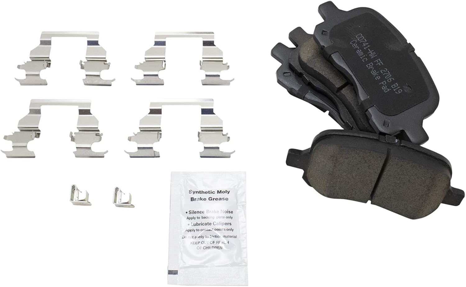 TRQ Front Brake Pads Ceramic for 1998-2002 Chevrolet Prizm