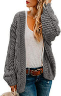 Womens Oversized Chunky Open Front Cardigan Sweaters (Style J434)