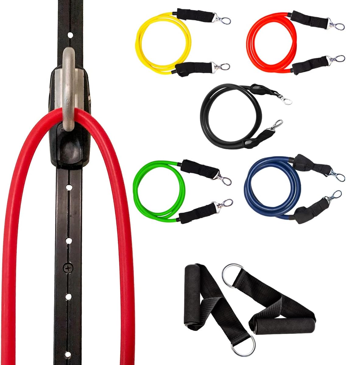 Space Saver Gym Resistance Bands for Home Fitness Workouts