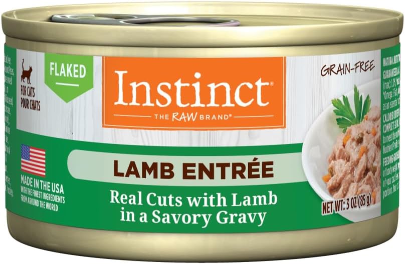 Instinct Flaked Entree Wet Cat Food - High Protein Lamb Cans