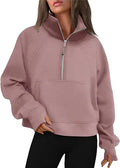 Trendy Queen Womens Half Zip Cropped Pullover Sweatshirts Review