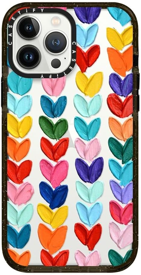 CASETiFY Impact Case for iPhone 13 Pro Max - Clear Hearts Design
