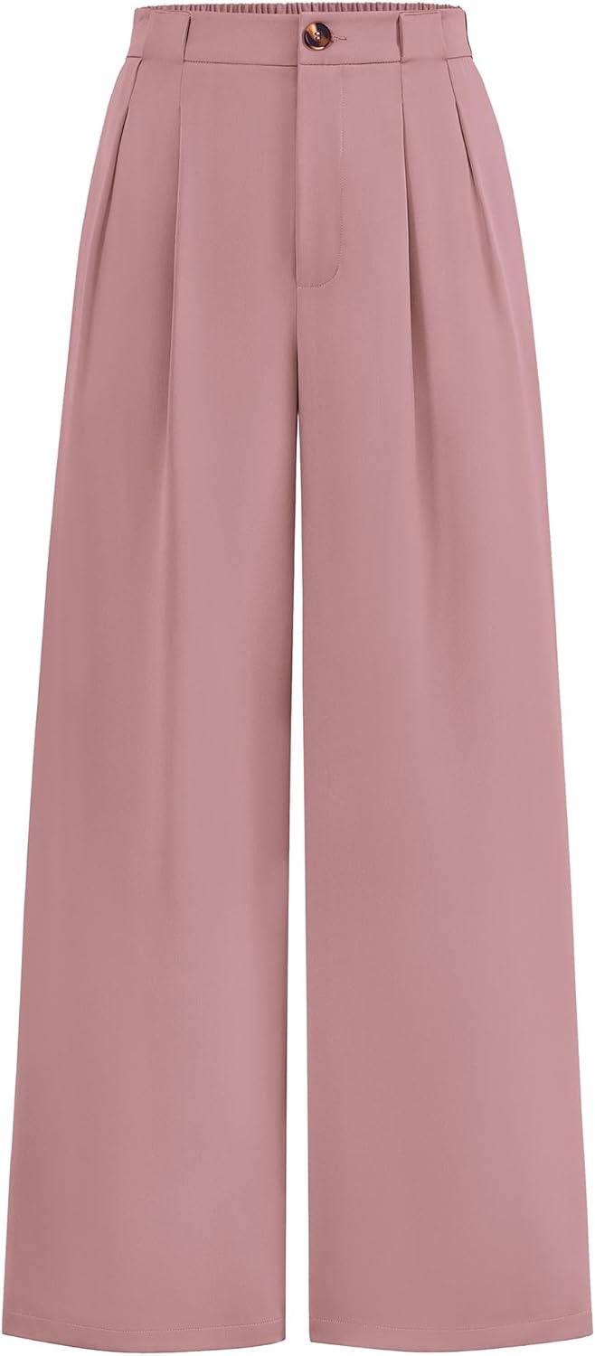 KIRUNDO Wide Leg Dress Pants for Women - Stylish Office Trousers