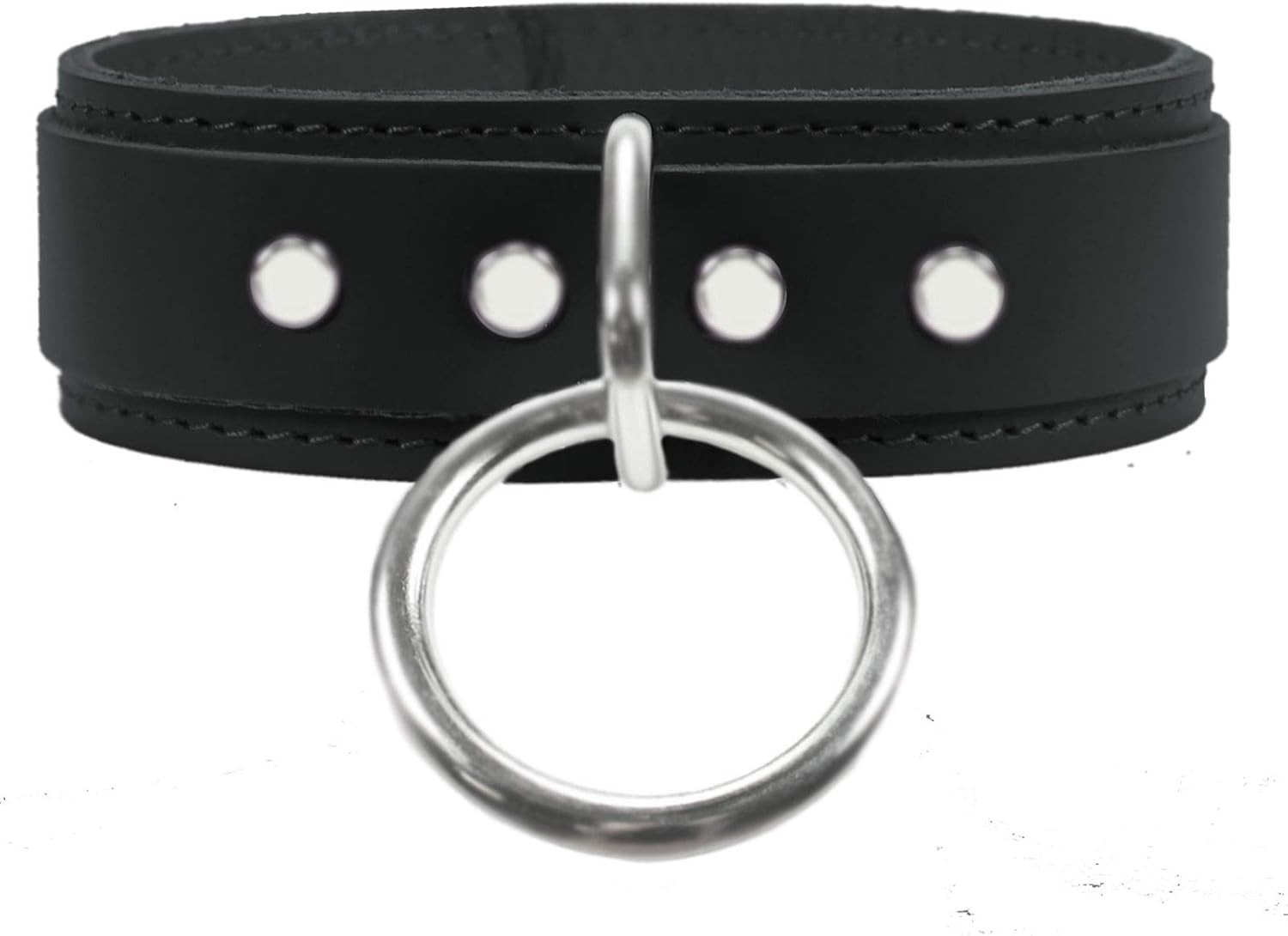 Atlanta V Collar Genuine Cow Hide Leather with O-Ring Design