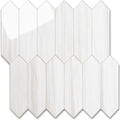 Vamos Tile Glossy Dolomite White Hexagon Peel and Stick Tile - Easy