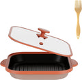 Microwave Grill Pan with Cover - Bacon Cooker & Crisper for Microwaves
