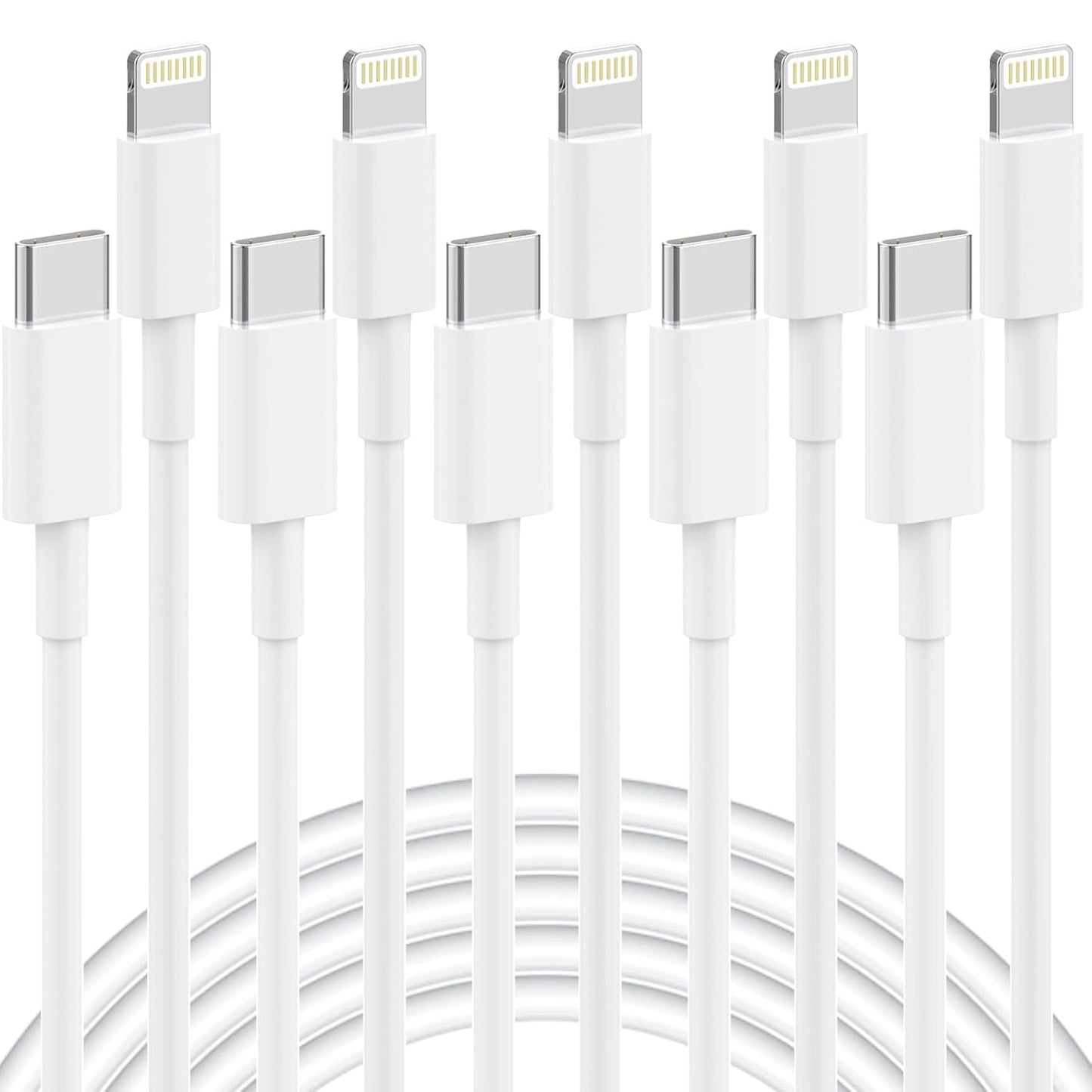 Fast Charging Apple MFi Certified 6FT USB-C Lightning Cable Set