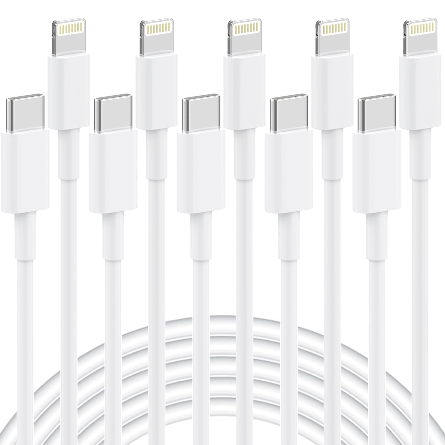 Fast Charging Apple MFi Certified 6FT USB-C Lightning Cable Set