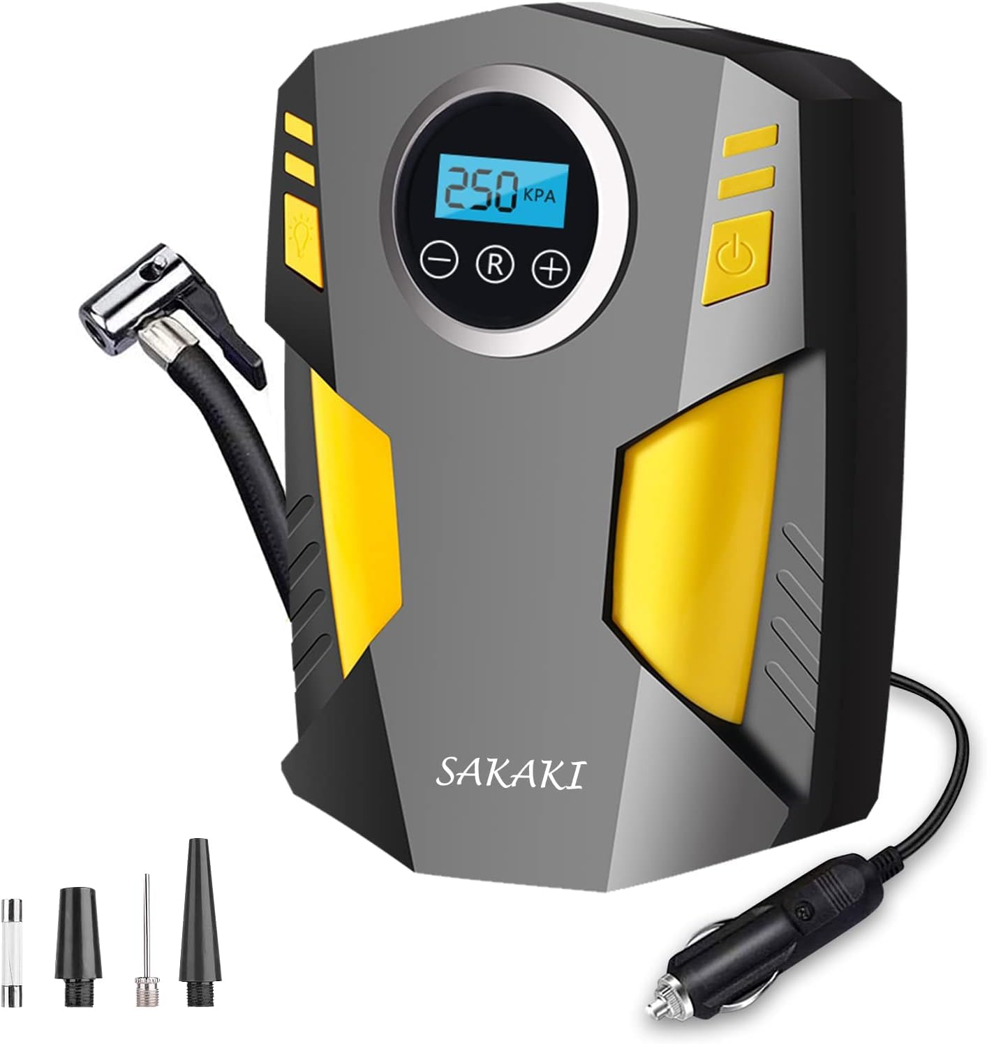 SAKAKI Portable Tire Inflator: Pump Any Tire with Ease!