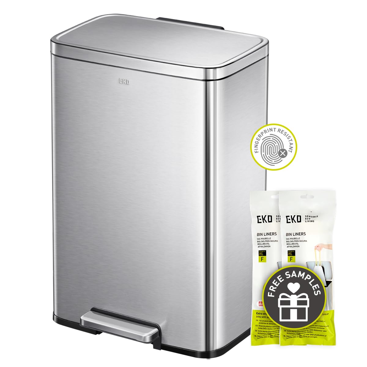 EKO Madison Brushed Stainless 50 Liter Step Trash Can Review