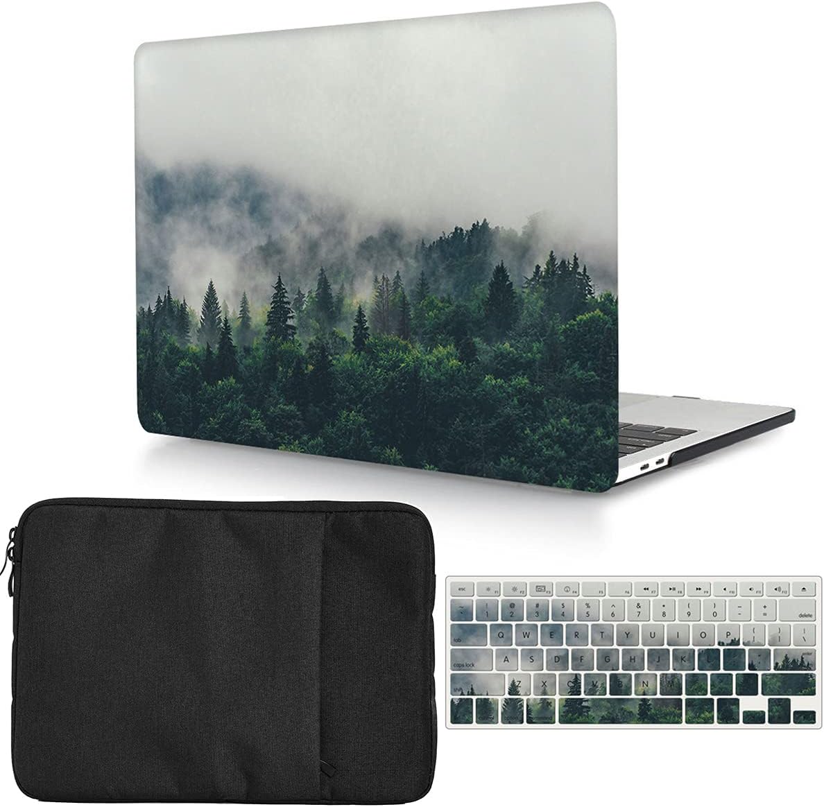 MacBook Pro 14 Inch Case with Sleeve & Keyboard Cover - Forest