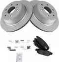 TRQ Rear Ceramic Brake Pad & G-Coated Rotor Kit for Silverado - Quiet